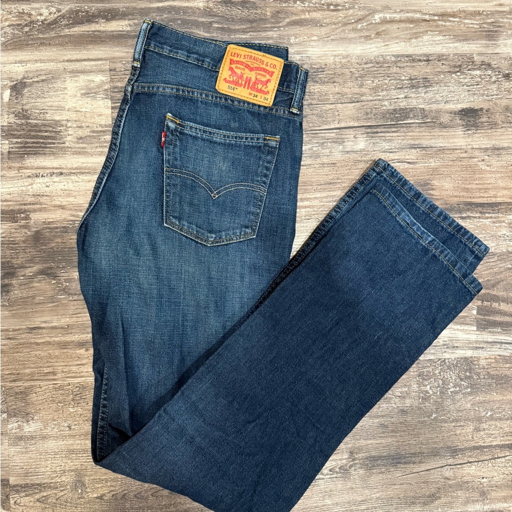 Levi's Men's Dark Blue Straight Jeans